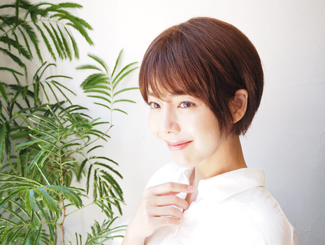 ウィッグを着けた女性