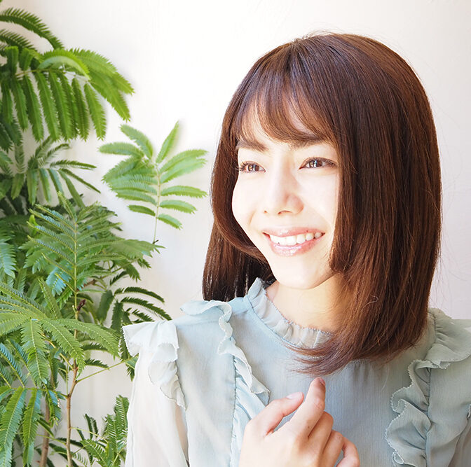 ウィッグを着けた女性