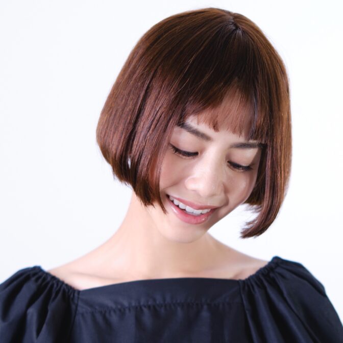 ウィッグを着けた女性