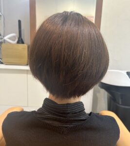 ウィッグを着けたお客様