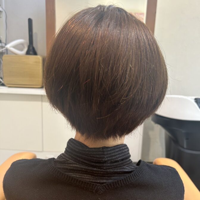 ウィッグを着けたお客様