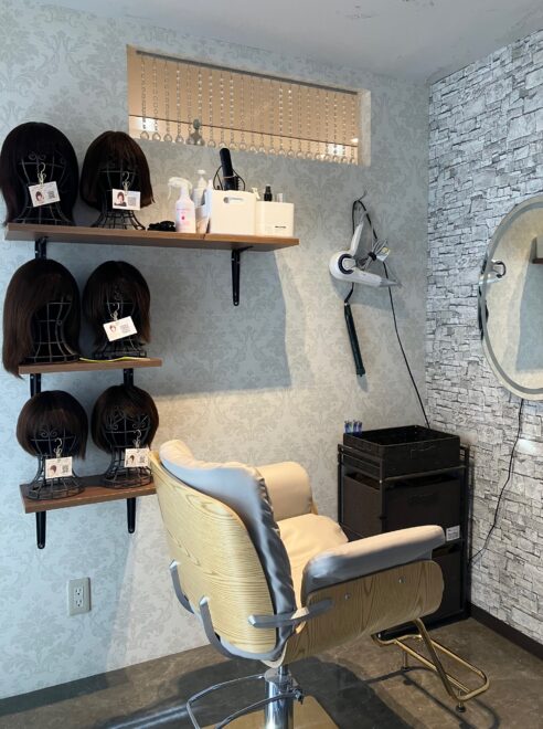 ウィッグ試着スペース